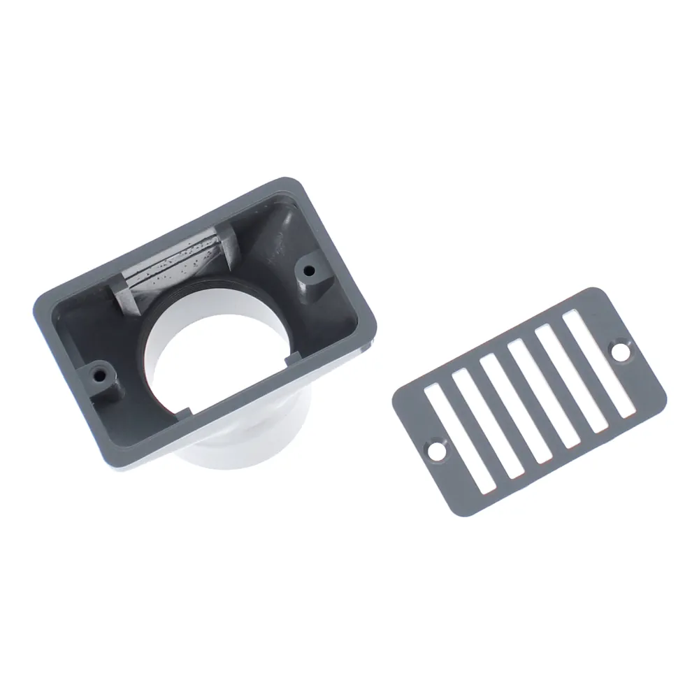 CMP Gutter Deck Drain Gray Fip X Soc, 2" (25533-001-000)