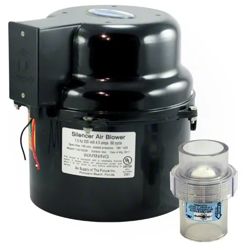 Silencer Air Blower 1.5 Horsepower - 240 Volts - With Toggle Switch (Air Supply of the Future 6315241-TS)